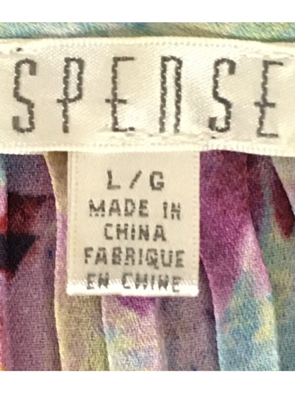 Spence Top Size L Black w Blue Pink Yellow Red Flowers Scoop Neck Cold Shoulders - Picture 6 of 13